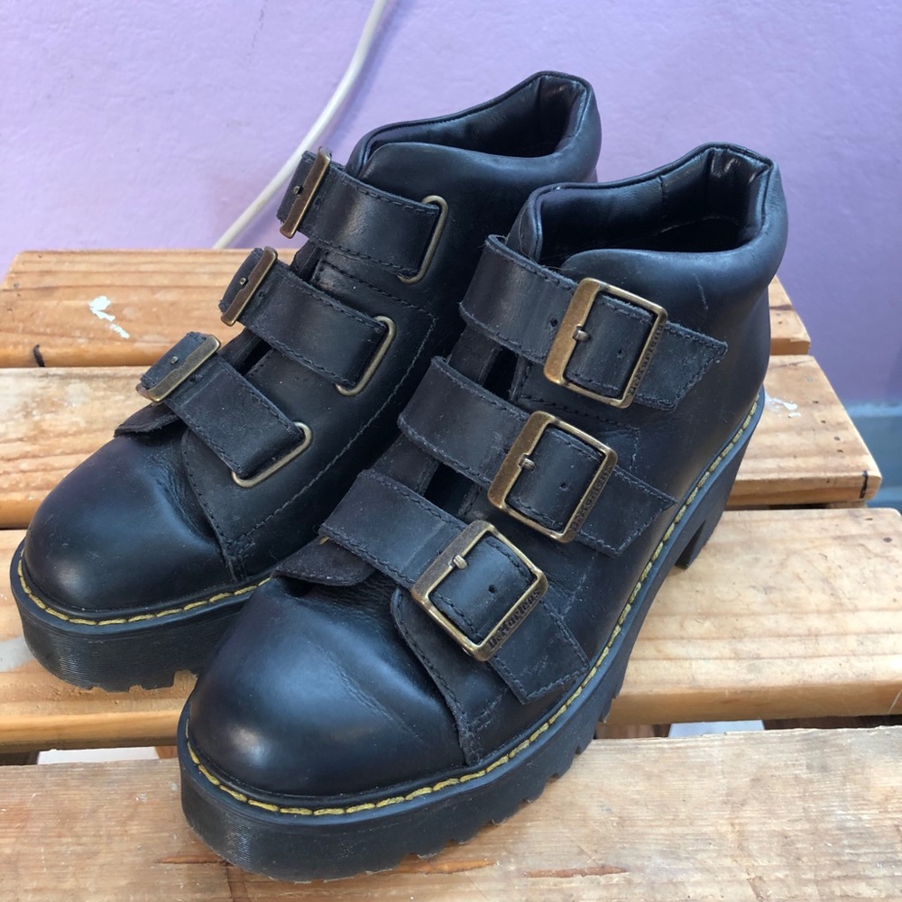 Dr. Martens Coppola Platform Buckle Boots